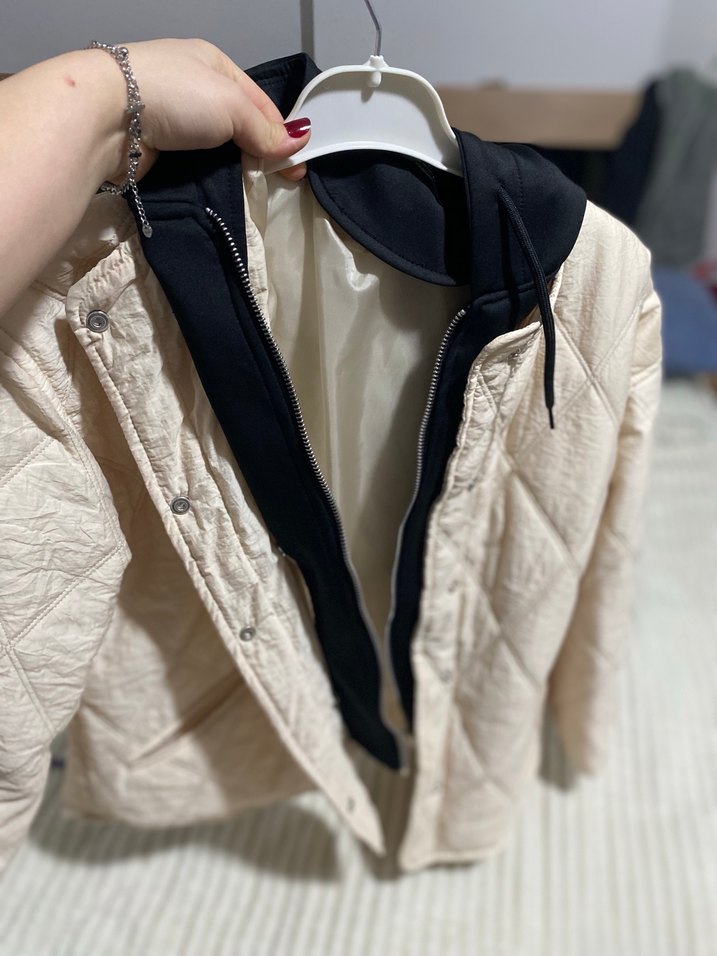 Düğmeli Beyaz Midi Kadın Ceket - Görsel 3