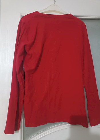 Kırmızı Baskılı Erkek Sweatshirt - Görsel 2