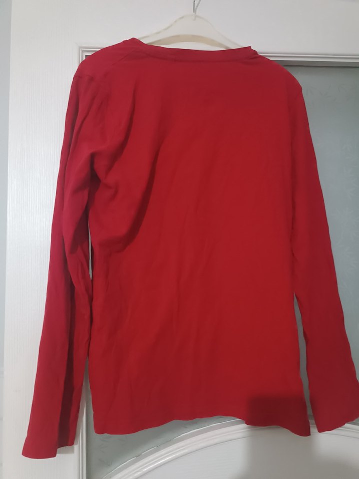 Kırmızı Baskılı Erkek Sweatshirt - Görsel 2