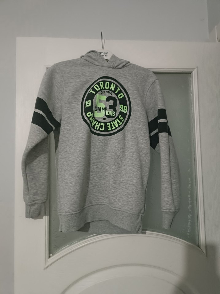 Erkek Kapüşonlu Gri Fermuarlı Sweatshirt - Görsel 3
