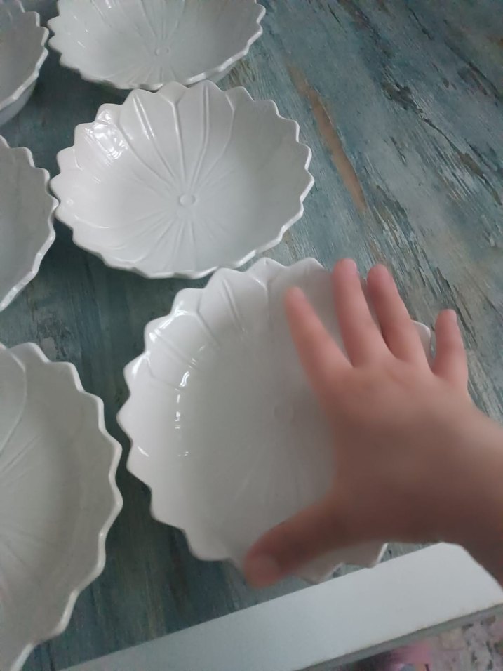 Beyaz Dalgalı Kenarlı Yemek Tabağı Seti - Görsel 3