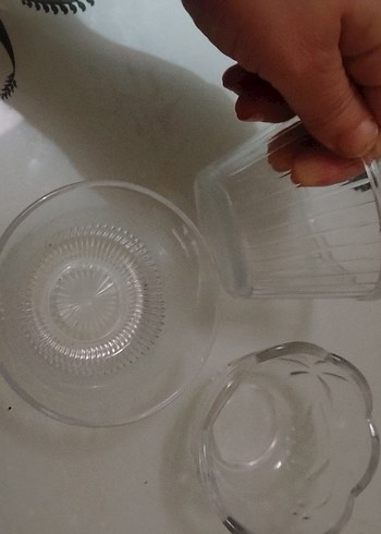 Şeffaf Cam Dekoratif Kase Seti - Görsel 3