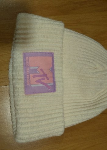 Bej Örgü Kadın Yün Bere - Görsel 2