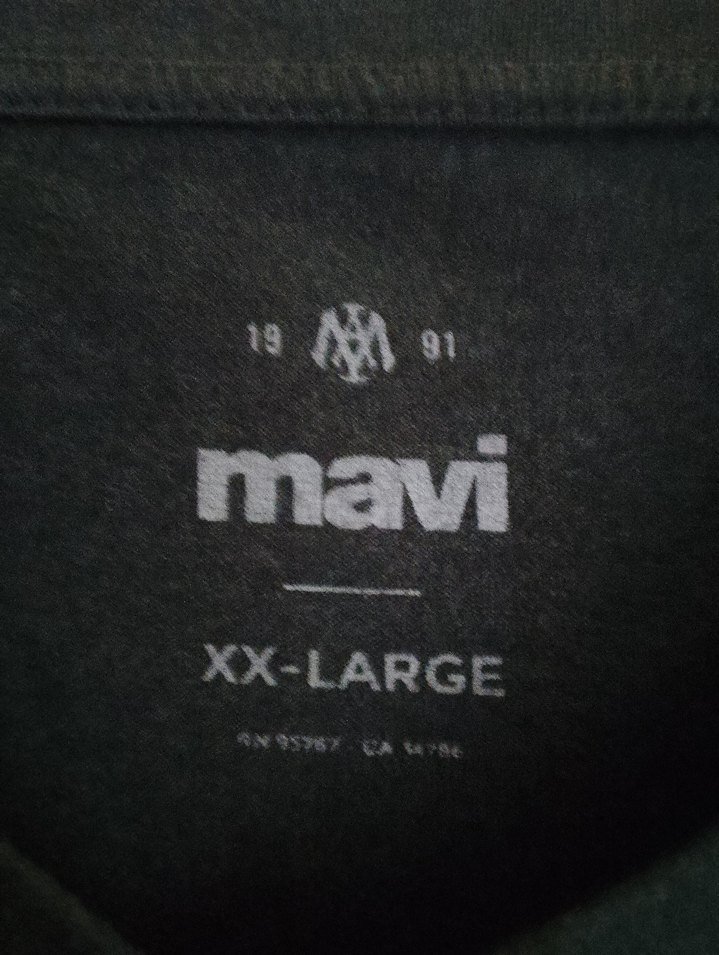 Gri V Yakalı Keten Erkek Tişört - Görsel 5