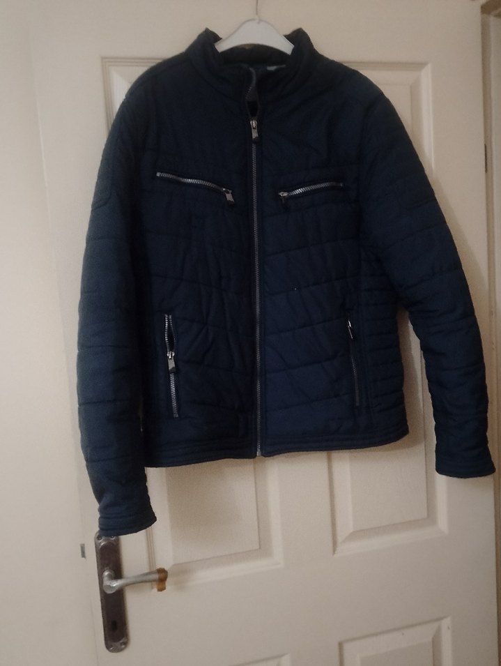 Erkek Mavi Fermuarlı Günlük Mont - Görsel 2