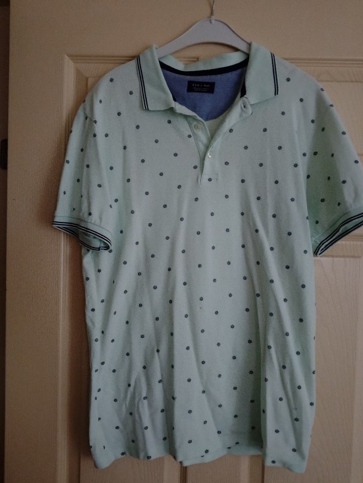 Yeşil Puantiyeli Erkek Polo Tişört - Görsel 2