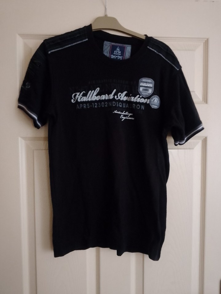 Erkek Siyah Baskılı Regular Fit Tişört - Görsel 2