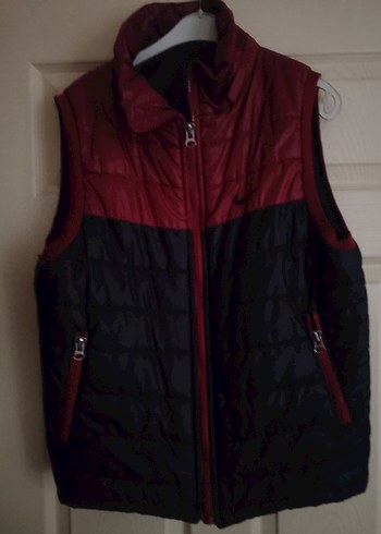 Bordo Siyah Fermuarlı Erkek Yelek - Görsel 5