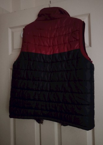 Bordo Siyah Fermuarlı Erkek Yelek - Görsel 3