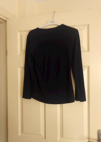 Siyah Nakışlı Payetli Uzun Kollu Bluz - Görsel 4