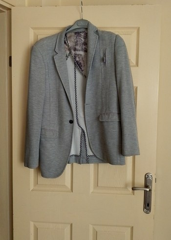 Zara Sik Gri Tek Dugmeli Blazer Ceket