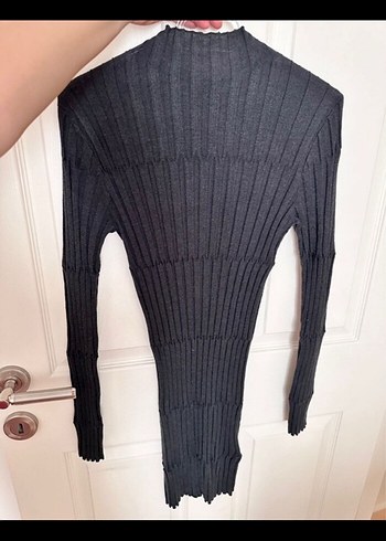 Zara Yakalı Uzun Kollu Mini Elbise - Görsel 3