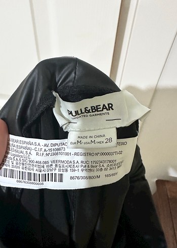 Siyah Deri Kadın Tayt - Görsel 4