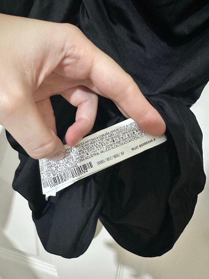 Drapeli Siyah Uzun Kollu Kadın Bluz - Görsel 2