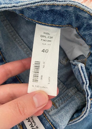 Diğer Mavi kesik paça Kadın Denim Pantolon