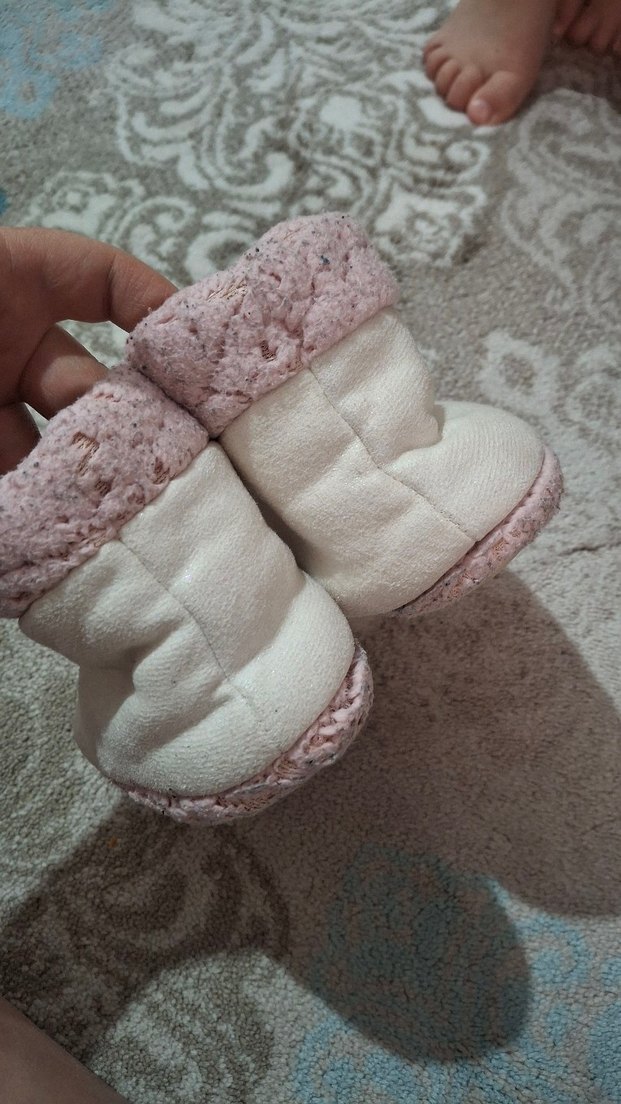 Kız Çocukları İçin Peluş Detaylı Pembe Ev Terliği - Görsel 3