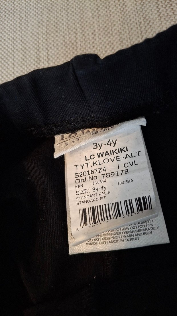 Siyah Kız Kapri Tayt - Görsel 4