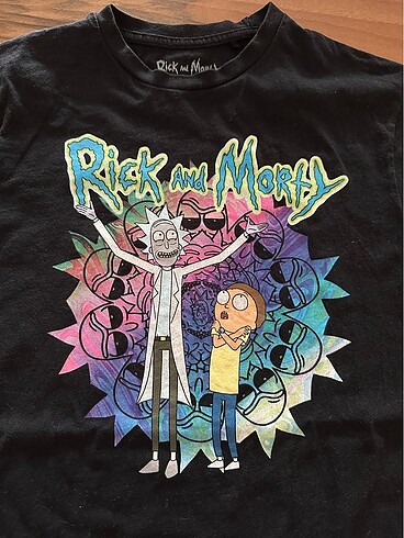 s Beden siyah Renk Rick and Morty Tişört