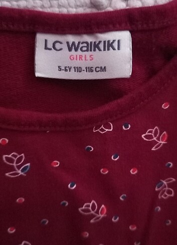 5 Yaş Beden bordo Renk Lcv elbise 4/5 yaşa uygundur.