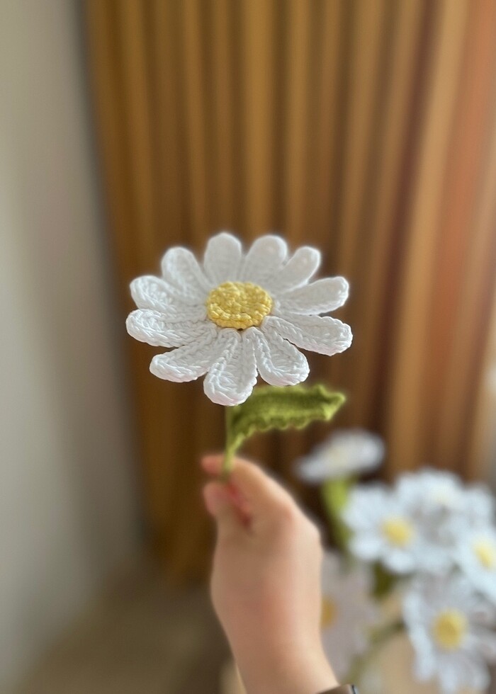 Örgü papatya - Görsel 4