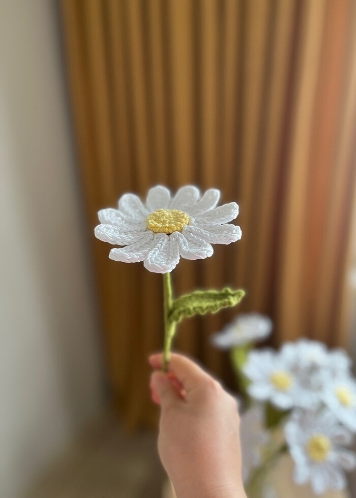 Örgü papatya - Görsel 5