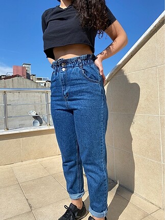 Beli Lastikli Mom jean