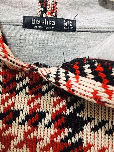 l Beden çeşitli Renk Orj Bershka Crop Model Kazak