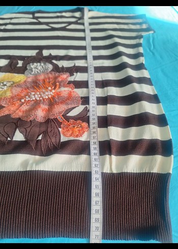 V Yaka Perlina kadın kazak - Görsel 5