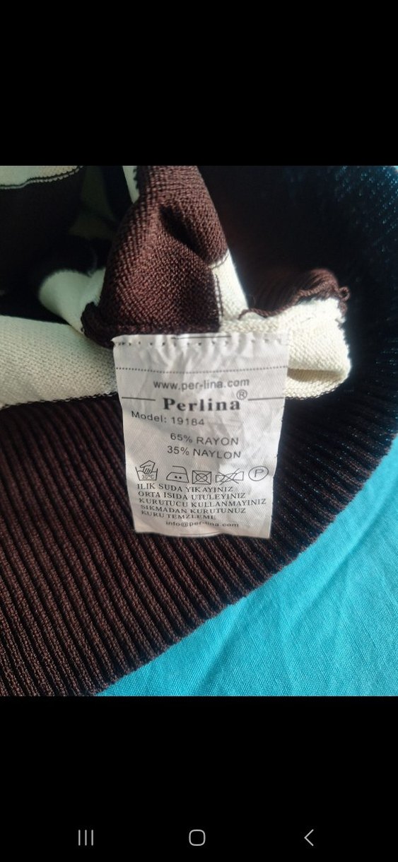 V Yaka Perlina kadın kazak - Görsel 4