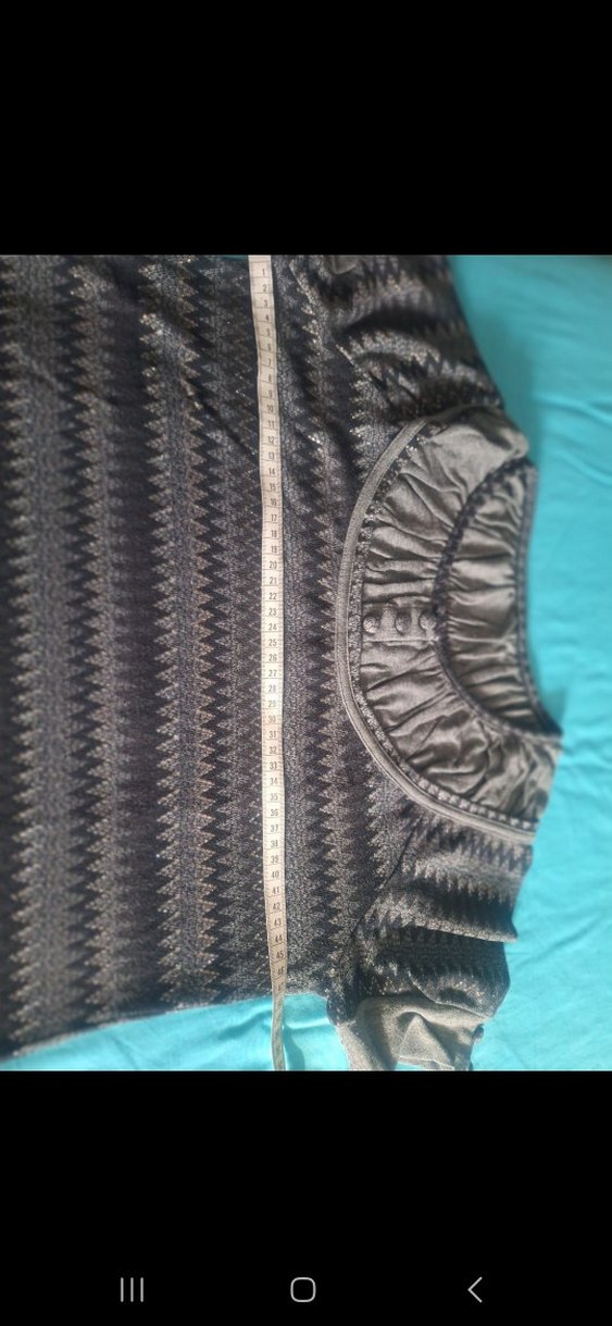 Gri Örgü Detaylı Kısa Kollu Kadın Bluz - Görsel 3