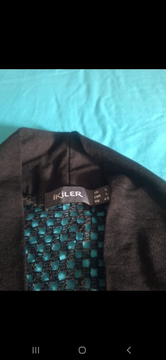 ikiler Marka Kısa Kollu Triko Kadın Hırka - Görsel 2