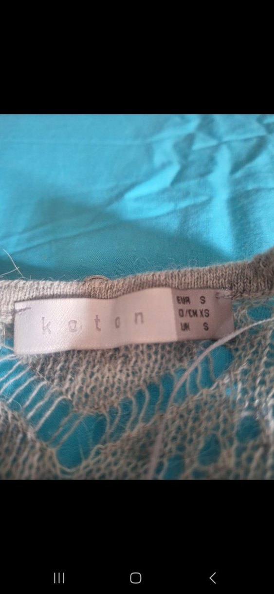 Uzun Gri Nakışlı Bohem Örgü Hırka - Görsel 3