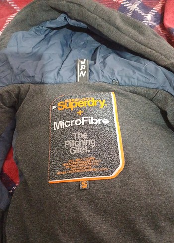 Çocuk Gri Fermuarlı Kapüşonlu Yelek Superdry Marka çok kaliteli - Görsel 4