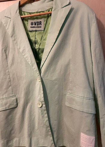 Vdr Yeşil Keten Kadın Blazer Ceket - Görsel 3