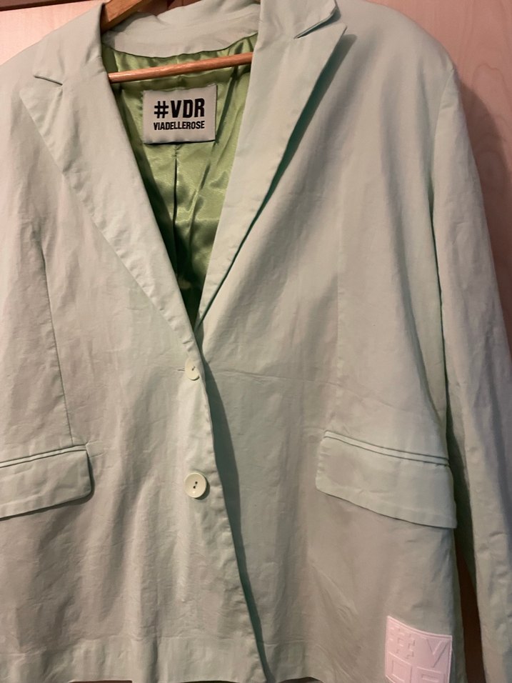 Vdr Yeşil Keten Kadın Blazer Ceket - Görsel 3