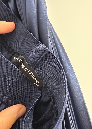 Kadın Lacivert Piliseli Uzun Takım - Görsel 7