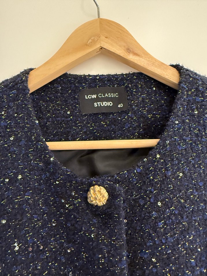 Kadın Lacivert Piliseli Uzun Takım - Görsel 5