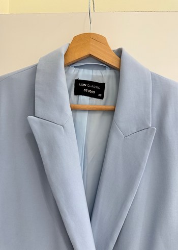 Mavi Keten Kadın Blazer Ceket - Görsel 2