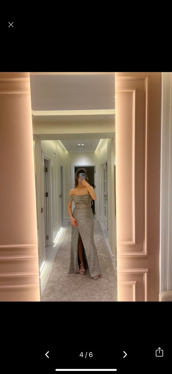 Drapeli Straplez Uzun Abiye Elbise - Görsel 4