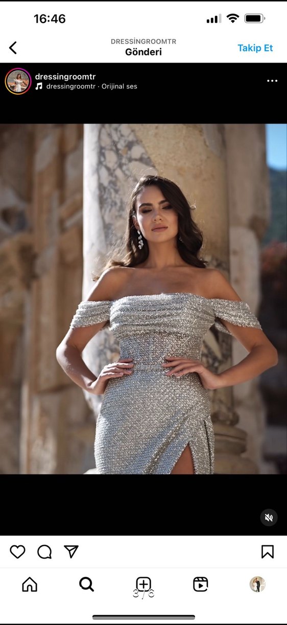 Drapeli Straplez Uzun Abiye Elbise - Görsel 2