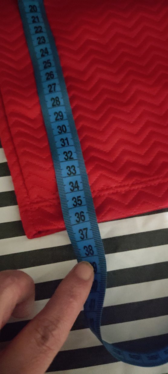 Kırmızı mini etek deri görünümlü - Görsel 5