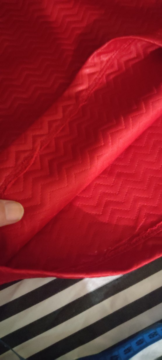 Kırmızı mini etek deri görünümlü - Görsel 4