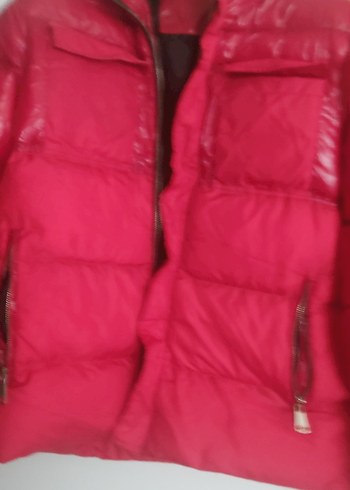 Kırmızı unisex parlak mont - Görsel 3