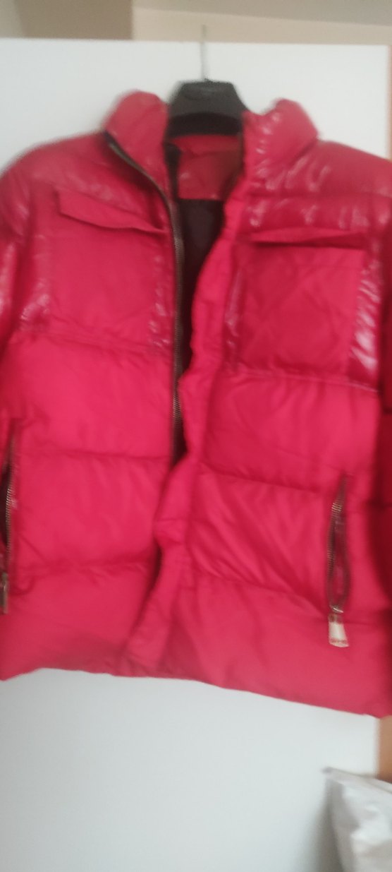 Kırmızı unisex parlak mont - Görsel 3