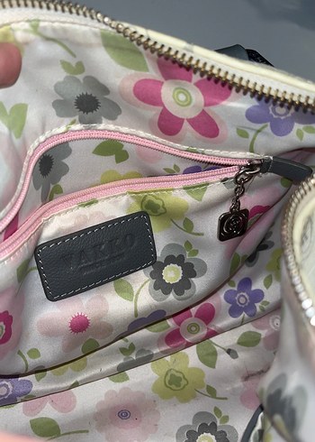 Vintage vakko Beyaz Deri Kadın Çanta - Görsel 3