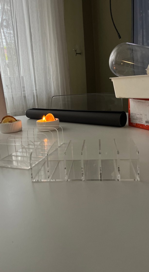 Şeffaf Makyaj Organizeri - Turuncu Detaylı - Görsel 3