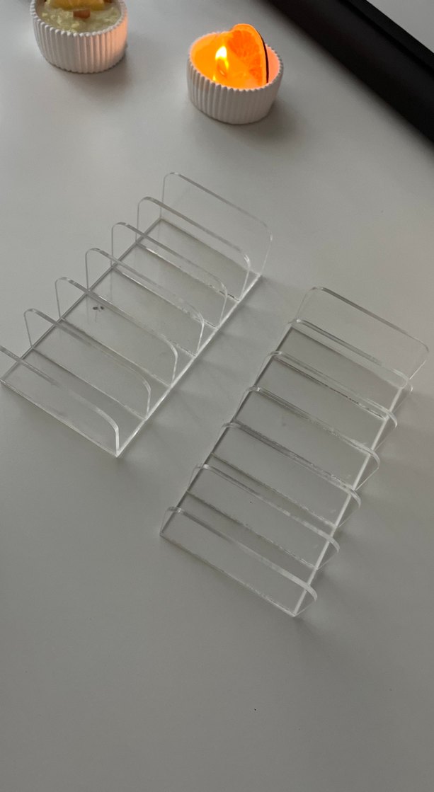 Şeffaf Makyaj Organizeri - Turuncu Detaylı - Görsel 2