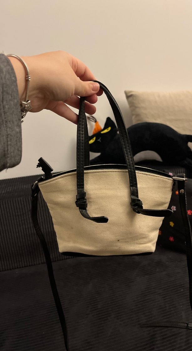 Bej Deri Kemerli Kadın Çanta - Görsel 3