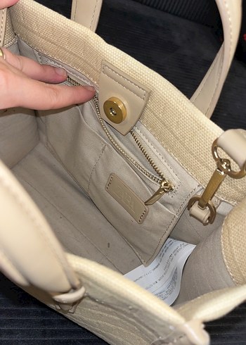 Bej Yılan Derisi Desenli Kadın Deri Çanta - Görsel 3