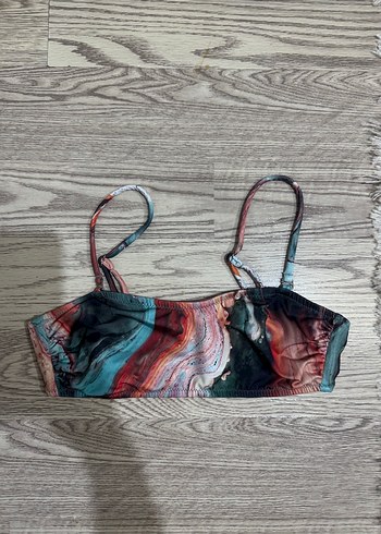 Bohem Çok Renkli Bağcıklı Mini Bikini Üstü